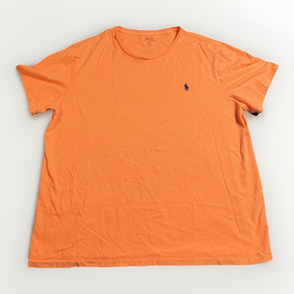 Polo Ralph Lauren Mens 2XL TShirt Orange Pony Logo Tagless Tee Short Sleeve XXL
